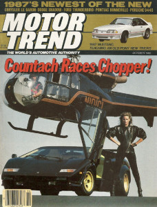 MOTOR TREND 1986 OCT - LAMBO, 5.0L GT, T'BIRD TURBO